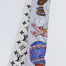 LOUIS VUITTON Bando BB Scarf Silk Light Blue M97196 LV Auth 171860-13