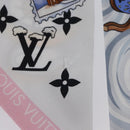 LOUIS VUITTON Bando BB Scarf Silk Light Blue M97196 LV Auth 171860-4