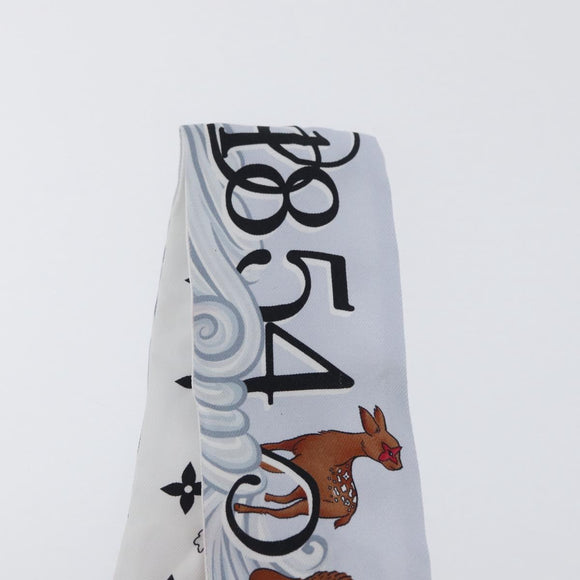 LOUIS VUITTON Bando BB Scarf Silk Light Blue M97196 LV Auth 171860