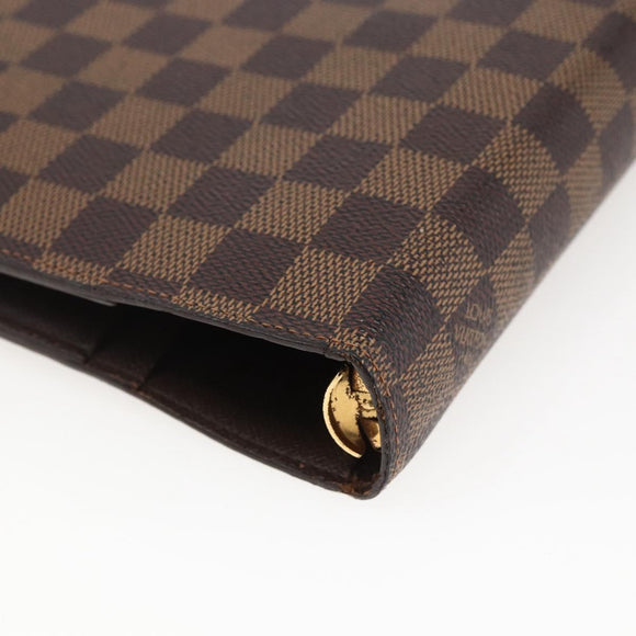 LOUIS VUITTON Damier Ebene Agenda GM Day Planner Cover R20107 LV Auth 171861