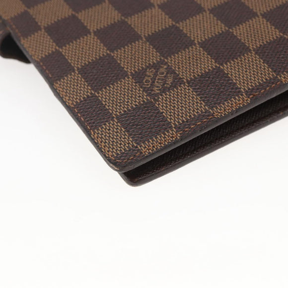 LOUIS VUITTON Damier Ebene Agenda GM Day Planner Cover R20107 LV Auth 171861