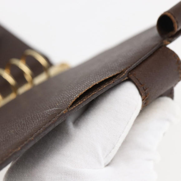 LOUIS VUITTON Damier Ebene Agenda GM Day Planner Cover R20107 LV Auth 171861