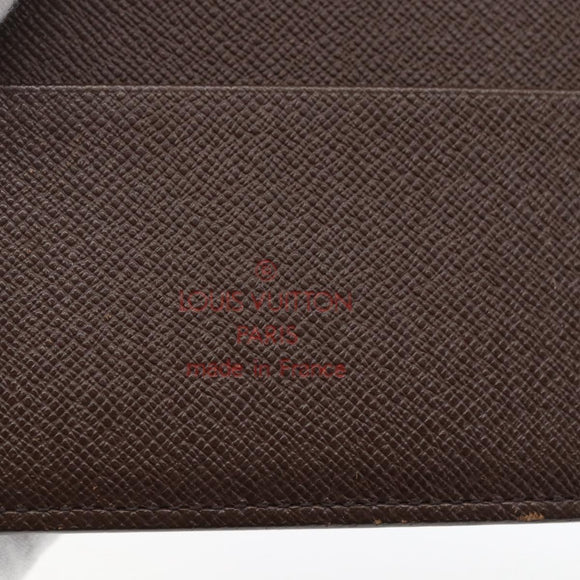 LOUIS VUITTON Damier Ebene Agenda GM Day Planner Cover R20107 LV Auth 171861