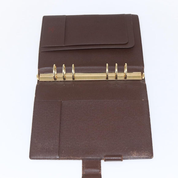 LOUIS VUITTON Damier Ebene Agenda GM Day Planner Cover R20107 LV Auth 171861