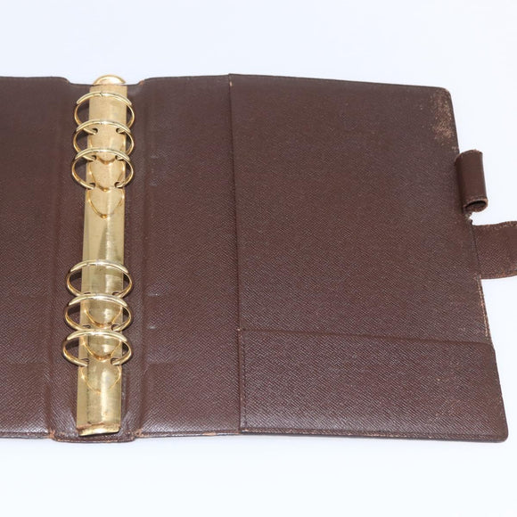 LOUIS VUITTON Damier Ebene Agenda GM Day Planner Cover R20107 LV Auth 171861