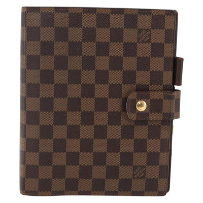 LOUIS VUITTON Damier Ebene Agenda GM Day Planner Cover R20107 LV Auth 171861 - 0