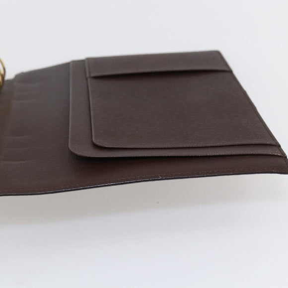 LOUIS VUITTON Damier Ebene Agenda GM Day Planner Cover R20107 LV Auth 171861