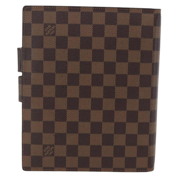 LOUIS VUITTON Damier Ebene Agenda GM Day Planner Cover R20107 LV Auth 171861