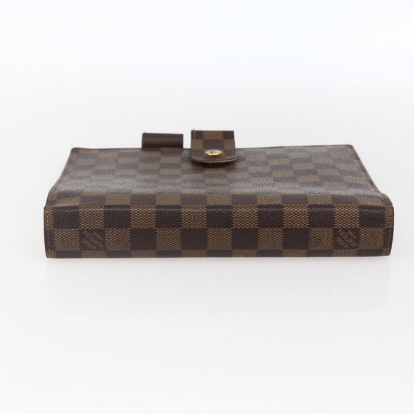 LOUIS VUITTON Damier Ebene Agenda GM Day Planner Cover R20107 LV Auth 171861
