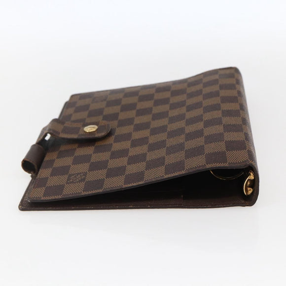 LOUIS VUITTON Damier Ebene Agenda GM Day Planner Cover R20107 LV Auth 171861