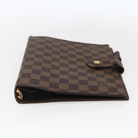 LOUIS VUITTON Damier Ebene Agenda GM Day Planner Cover R20107 LV Auth 171861