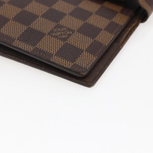 LOUIS VUITTON Damier Ebene Agenda GM Day Planner Cover R20107 LV Auth 171861