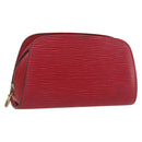 LOUIS VUITTON Epi Dauphine PM Pouch Castilian Red M48447 LV Auth 171867-1