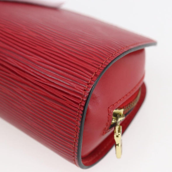 LOUIS VUITTON Epi Dauphine PM Pouch Castilian Red M48447 LV Auth 171867