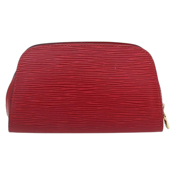 LOUIS VUITTON Epi Dauphine PM Pouch Castilian Red M48447 LV Auth 171867