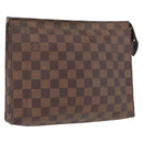 LOUIS VUITTON Damier Ebene Poche Toilette 26 Kulturbeutel N47543 LV Auth 171870-1