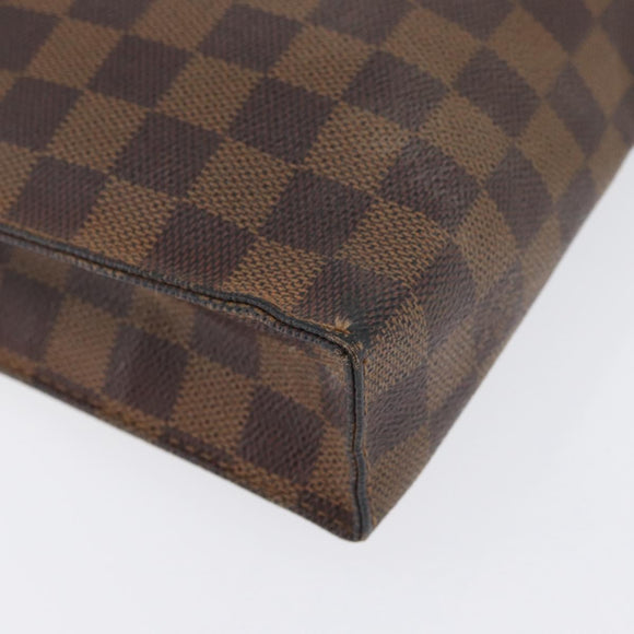 LOUIS VUITTON Damier Ebene Poche Toilette 26 Kulturbeutel N47543 LV Auth 171870