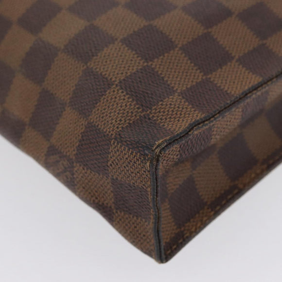 LOUIS VUITTON Damier Ebene Poche Toilette 26 Kulturbeutel N47543 LV Auth 171870