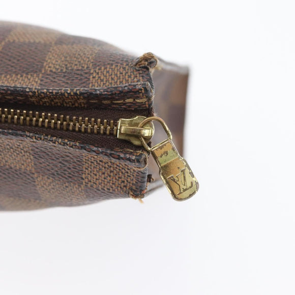 LOUIS VUITTON Damier Ebene Poche Toilette 26 Kulturbeutel N47543 LV Auth 171870