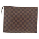 LOUIS VUITTON Damier Ebene Poche Toilette 26 Kulturbeutel N47543 LV Auth 171870-2