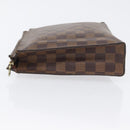 LOUIS VUITTON Damier Ebene Poche Toilette 26 Kulturbeutel N47543 LV Auth 171870-4