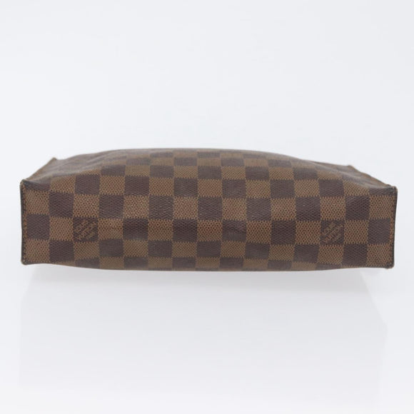 LOUIS VUITTON Damier Ebene Poche Toilette 26 Kulturbeutel N47543 LV Auth 171870