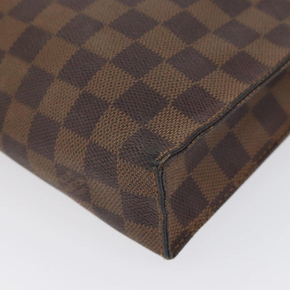 LOUIS VUITTON Damier Ebene Poche Toilette 26 Kulturbeutel N47543 LV Auth 171870