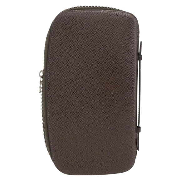 LOUIS VUITTON Taiga Organizer Atoll Travel Case Ardoise M30652 LV Auth 171872