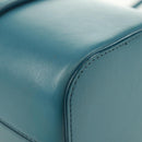 CELINE Triomphe Shoulder Bag Leather Blue Gold Auth 171873M-14