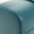 CELINE Triomphe Shoulder Bag Leather Blue Gold Auth 171873M-15