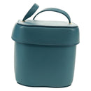 CELINE Triomphe Shoulder Bag Leather Blue Gold Auth 171873M-4