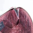 CHANEL Matelasse Pouch Lamb Skin Black Gold CC Auth 171878-16