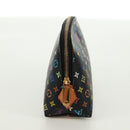 LOUIS VUITTON Multicolor Pochette Cosmetic Pouch Black M47355 LV Auth 171882V-4