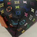 LOUIS VUITTON Multicolor Pochette Cosmetic Pouch Black M47355 LV Auth 171882V-7