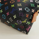 LOUIS VUITTON Multicolor Pochette Cosmetic Pouch Black M47355 LV Auth 171882V-14