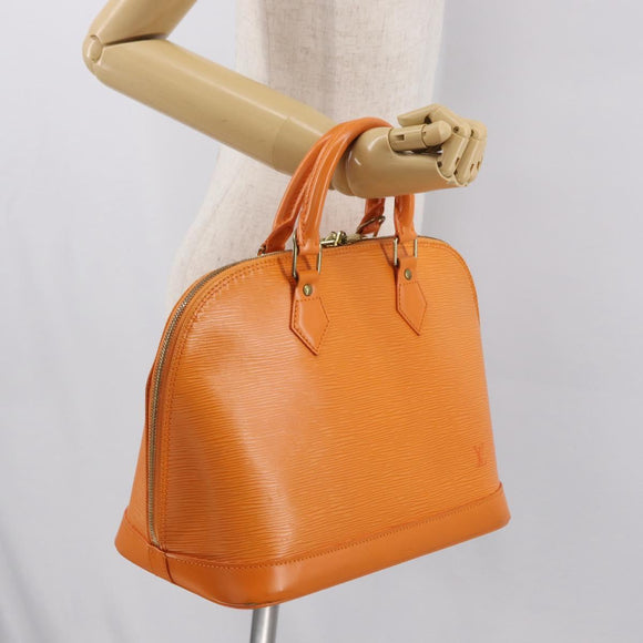 LOUIS VUITTON Epi Alma Handtas Oranje Mandarijn M5214H LV Auth 171893