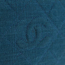 CHANEL Matelassé Schoudertas Canvas Marineblauw Goud CC Auth 171908V-18