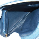 CHANEL Matelassé Schoudertas Canvas Marineblauw Goud CC Auth 171908V-21
