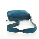 CHANEL Matelassé Schoudertas Canvas Marineblauw Goud CC Auth 171908V-7