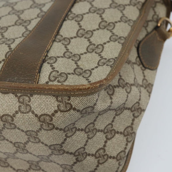 GUCCI GG Supreme Web Sherry Line Tote Bag PVC Beige Gold 41 02 039 Auth 171911