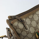 GUCCI GG Supreme Web Sherry Line Tote Bag PVC Beige Gold 41 02 039 Auth 171911-10