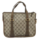 GUCCI GG Supreme Web Sherry Line Tote Bag PVC Beige Gold 41 02 039 Auth 171911-2