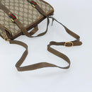GUCCI GG Supreme Web Sherry Line Tote Bag PVC Beige Gold 41 02 039 Auth 171911-8