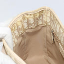 Christian Dior Trotter Canvas Romantic Handtasche PVC Beige Silber Auth 171915-21
