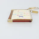 LOUIS VUITTON Monogram Multicolor Pochette Cles Geldbörse Weiß M92655 Auth 171918-3