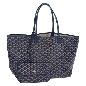 GOYARD Herringbone Saint Louis PM Tote Bag PVC Navy Auth 171919V