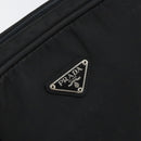 PRADA Tote Bag Nylon Black Silver Auth 171922-18