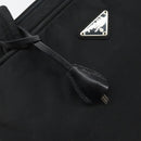 PRADA Tote Bag Nylon Black Silver Auth 171922-19