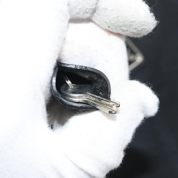 PRADA Tote Bag Nylon Black Silver Auth 171922