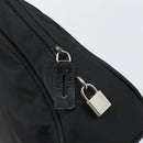 PRADA Tote Bag Nylon Black Silver Auth 171922-20